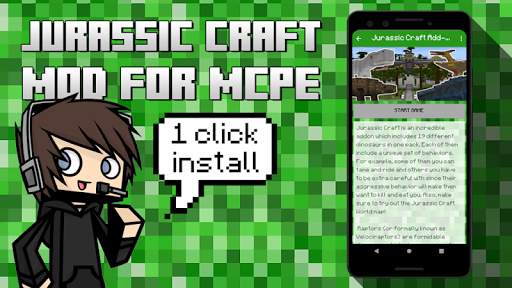 Jurassic Craft Mod for MC Pocket Edition screenshot 1