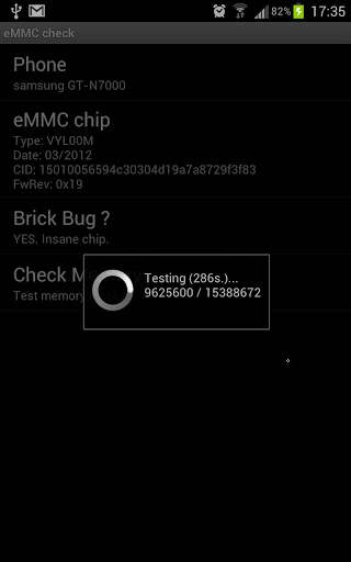 eMMC Brickbug Check screenshot 2