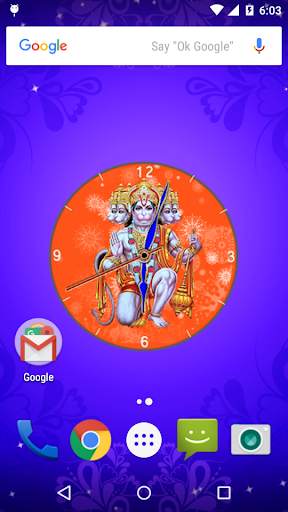 Hanuman Clock Live Wallpaper screenshot 4