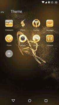 Glitter Golden - Butterfly Theme for Android screenshot 3