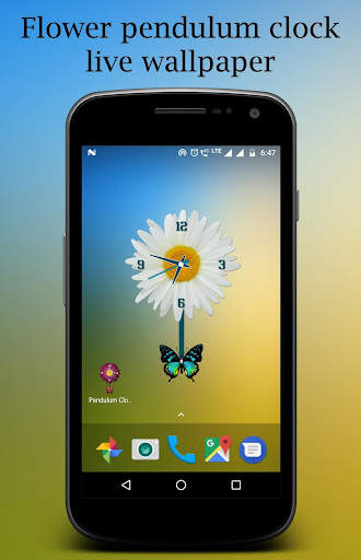 Flower pendulum clock live wallpaper screenshot 10
