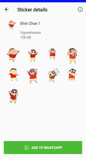 Shin Chan What's Up Stickers App in Tamil screenshot 2