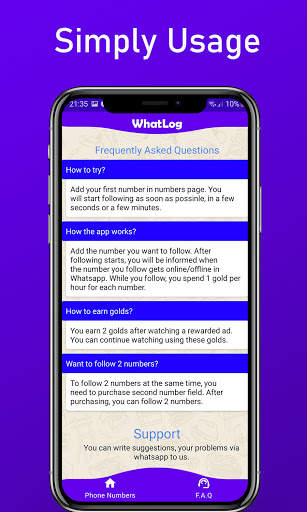 Whatlog - Free Whatsapp Tracker - Last Seen screenshot 5