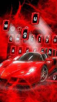 Red Speed Car Keyboard Theme screenshot 2