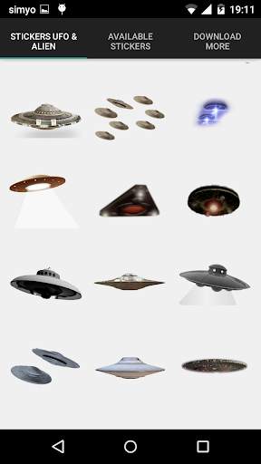 Put UFOs & Aliens stickers in your pics screenshot 4
