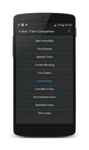 Indian Train Status Companion : Seat Availability screenshot 1