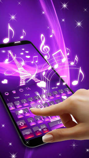 Magical Pink Paris Keyboard Theme screenshot 2