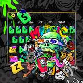 Street Skull Graffiti Keyboard 10001004