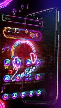 Neon Music Light Headset Theme screenshot 3