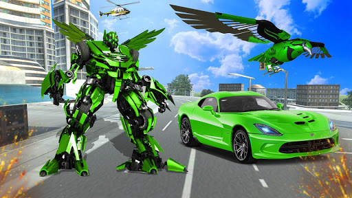 Flying Kite Robot Transform Robot Shooting Game screenshot 1