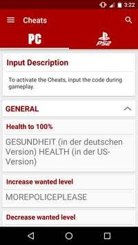 Cheats for GTA 3 1 تصوير الشاشة