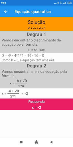 Equação quadrática screenshot 4