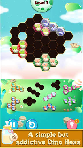 Dinosaur Hexa Puzzle Game : Dinosaur puzzles game screenshot 2