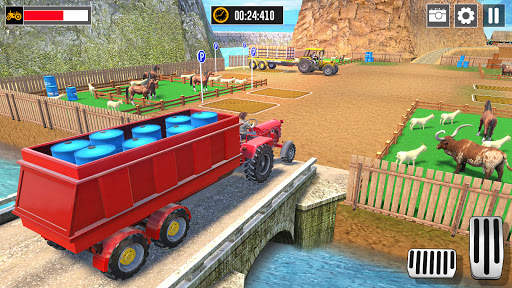 Farming Tractor Trolley Parking: Tractor Driving screenshot 12