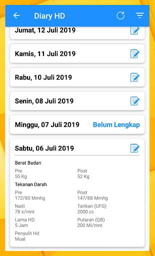 Diary Hemodialisis - Free screenshot 6