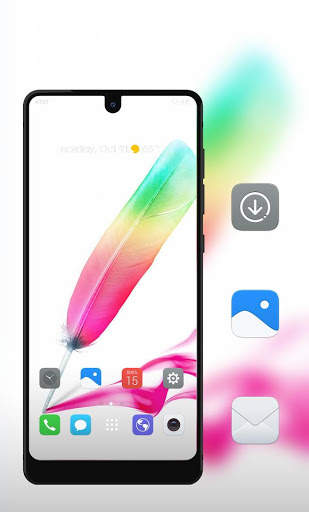 Colorful feather pen theme for Galaxy J7 Max screenshot 1