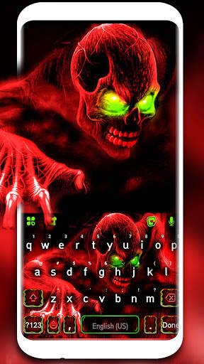 Latar Belakang Keyboard Scary Zombie Skull screenshot 2