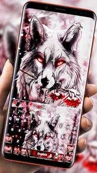 Wild Ice Wolf Keyboard Theme screenshot 2
