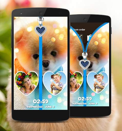 Puppy Zipper Lock Screen 1 تصوير الشاشة