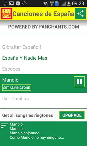 Spain World Cup 2014 Songs screenshot 1