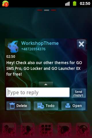 Smoke Fire Theme GO SMS Pro screenshot 4