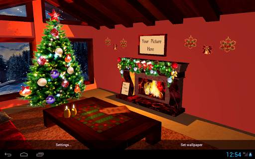 3D Christmas fireplace screenshot 3
