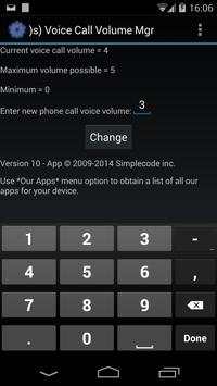 )s) Voice Call Volume Mgr screenshot 1