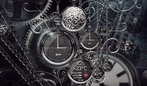 FREE Black Clock - Live Wallpaper screenshot 9