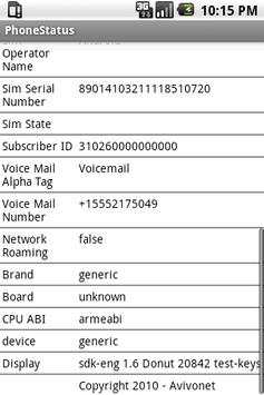 Phone Status screenshot 2