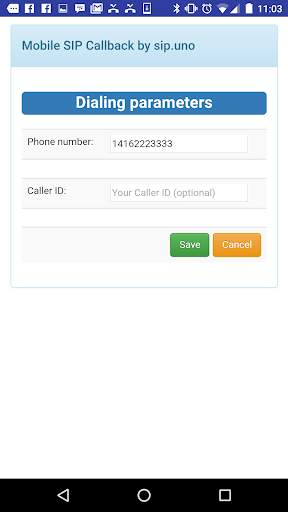 SIP Mobile Callback & CallerID screenshot 2