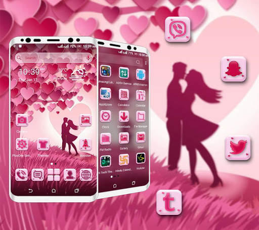 Heart Valentine Launcher Theme screenshot 1