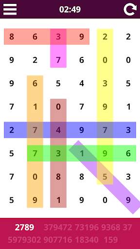Number Search Puzzles - Number games pastime free screenshot 1