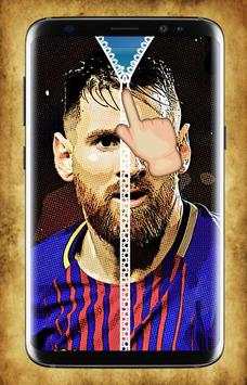 Lionel Messi Zipper Lock Screen 2 تصوير الشاشة