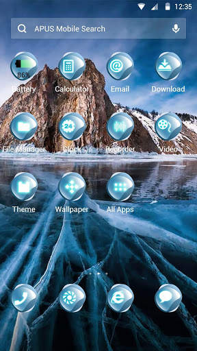 Cold Ice-APUS Launcher theme screenshot 2