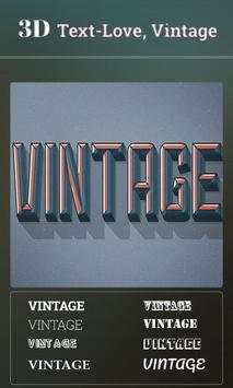 3D Text - Love, Vintage screenshot 6