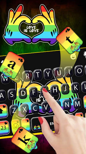 LGBTQ Heart Keyboard Background screenshot 2