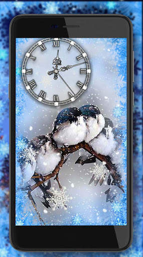 Winter Birds Clock screenshot 5