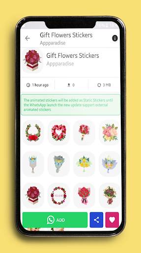 Animated Flowers Stickers for Whatsapp GIF 🌹 💐 screenshot 4