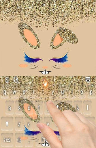 Glitter Bunny Keyboard screenshot 3