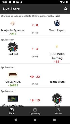 Live Score for Dota2 screenshot 1
