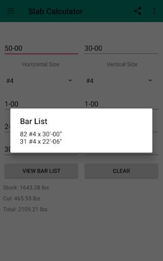 Rebar Calculator скриншот 3