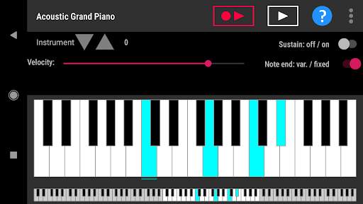 Simple piano with recorder screenshot 1