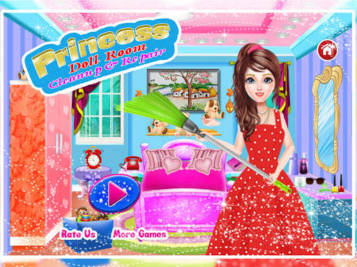 Doll House Clean House Cleanup Girls Games screenshot 1