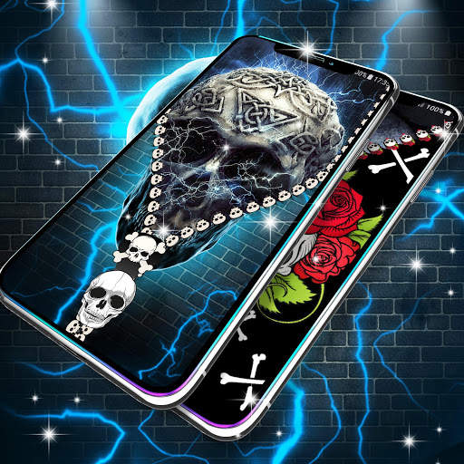 Skull lock screen zipper screenshot 5