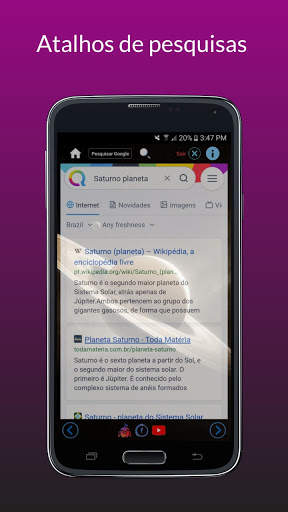 Saturn Browser: Navegador Web screenshot 1