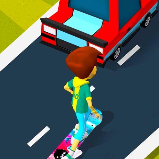Skater Runner - Cross Traffic Street icon