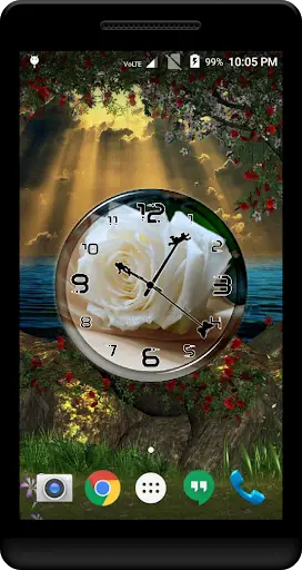 White Rose Clock Live WP 1 تصوير الشاشة