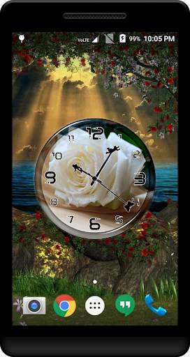 White Rose Clock Live WP screenshot 1