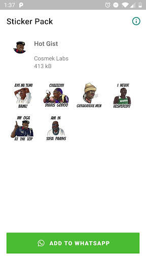 Hot Gist Stickers - Naija WAStickerApps screenshot 1