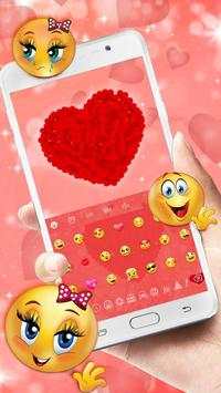 Red Love Heart Keyboard screenshot 3